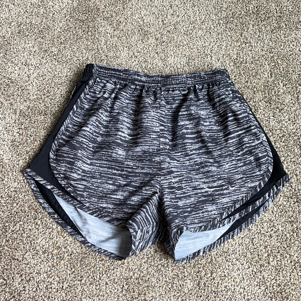 Black Patterned Nike Running Shorts